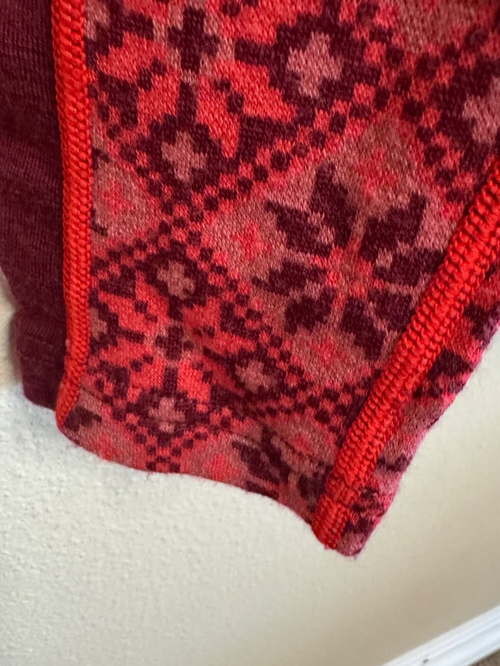 Kari Traa Rose Base Layer Set - 100% Merino Wool - Rouge Red. XS - Picture 12 of 15